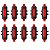 10 Lanterna Sinalizador Traseiro 5 Leds Recaregável USB Bike - Imagem 1