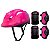 Kit Capacete + Joelheira Cotoveleira Bike Infantil Bicicleta - Imagem 4