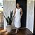 VESTIDO PREGA V OFF WHITE - Imagem 1