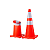 Cone Flexível 75 cm Laranja Refletido Tipo II - KTELI - Imagem 2