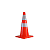 Cone Flexível 75 cm Laranja Refletido Tipo II - KTELI - Imagem 1