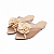 MULE COURO/TELA FLOR - Imagem 1