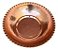 Fruteira Cobre Pé De Bronze Grande Metal Arte - Imagem 3