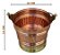 Balde Gelo Cobre Puro Cabo Madeira 18 Cm 3.5Litros - Imagem 2