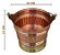 Balde Gelo Cobre Puro Cabo Madeira 20 Cm 4 Litros - Imagem 2