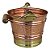 Balde Gelo Cobre Puro Cabo Madeira 20 Cm 4 Litros - Imagem 4