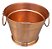 Balde Gelo Cobre Puro Liso Argola 23 Cm - Imagem 3