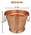 Balde Gelo Cobre Puro Liso Argola 27 Cm - Imagem 2