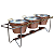 Kit Fondue Cobre 3 Panelas C/Suporte inox - Imagem 1