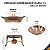 Rechaud De Cobre Banho Maria Com Aluminio interno - Imagem 5