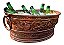 Champanheira Em Cobre Puro Oval Floral Modelo Rustica Evento - Imagem 1
