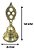 Sino Sineta De Mão Bronze Puro Premium Pequena 13 Cm - Imagem 2