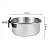 Bebedor de água Clamp-On de aço inoxidável para animais de estimação, prato - Imagem 3