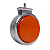 Lanterna Foguinho Bojuda Cromada Led 12/24V Laranja - H3 - Imagem 1