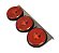 Kit Lanterna 3 Marias LED Ambar 12/24V Com Suporte em Inox - H3 - Imagem 1