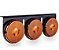 Kit Lanterna 3 Marias LED Ambar 12/24V Com Suporte em Ferro - H3 - Imagem 1