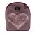 Mochila Infantil Coração Pelúcia Rosa Pré Escolar Princesas - Imagem 1