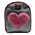Bolsa Mochila Infantil Menina Love Coração De Pelúcia Azul - Imagem 1