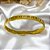 BRACELETE AÇO INOXIDÁVEL ALGARISMOS ROMANOS CRAVEJADO DE ZIRCONIA - DOURADO - Imagem 3