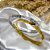 BRACELETE AÇO INOXIDÁVEL ALGARISMOS ROMANOS CRAVEJADO DE ZIRCONIA - DOURADO - Imagem 4