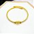 BRACELETE AÇO INOXIDÁVEL CORAÇÃO - DOURADO - Imagem 4