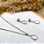 CONJUNTO COLAR E BRINCO AÇO INOX PINGENTE GOTA CRISTAL - PRATEADO - Imagem 1