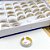 ANEL AÇO INOXIDÁVEL 4MM CRAVEJADA STRASS 4 TIRAS - DOURADO - Imagem 2