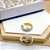ANEL AÇO INOXIDÁVEL 4MM CRAVEJADA STRASS 4 TIRAS - DOURADO - Imagem 4