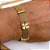 PULSEIRA BRACELETE AÇO INOX  AÇO TREVO - DOURADA - Imagem 3