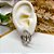 BRINCO AÇO INOX ARGOLA 3 FIOS TRABALHADA - PRATEADA - Imagem 1