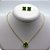 CONJUNTO BRINCO E COLAR AÇO INOX 45 CM  DOURADO PINGENTE TREVO - VERDE - Imagem 2
