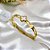 BRACELETE AÇO INOX  TREVO MADREPÉROLA - DOURADO - Imagem 1
