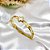 BRACELETE AÇO INOX  TREVO MADREPÉROLA - DOURADO - Imagem 4
