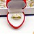 ALIANÇA AÇO INOXIDÁVEL DIAMANTADA LOVE FOREVER  - DOURADA - Imagem 1