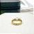 ALIANÇA  AÇO INOXIDÁVEL 4MM QUADRADA COM PONTO DE ZIRCONIA - DOURADO - Imagem 2