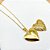 RELICÁRIO AÇO INOXIDÁVEL  45CM CORAÇÃO COM DETALHES VAZADOS - DOURADO - Imagem 3