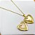 RELICÁRIO AÇO INOXIDÁVEL  45CM CORAÇÃO COM DETALHES VAZADOS - DOURADO - Imagem 2