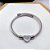 BRACELETE AÇO INOXIDÁVEL CORAÇÃO - PRATEADO - Imagem 2