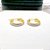 BRINCO AÇO INOXIDÁVEL ARGOLA STRASS - DOURADO - Imagem 2