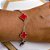 PULSEIRA AÇO INOX PRATEADA - TREVO VERMELHO - Imagem 2
