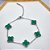 PULSEIRA AÇO INOX PRATEADA - TREVO VERDE - Imagem 1