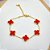 PULSEIRA AÇO INOX DOURADA - TREVO VERMELHO - Imagem 1