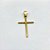 PINGENTE AÇO INOXIDÁVEL CRUZ - DOURADO - Imagem 1