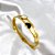 BRACELETE AÇO INOXIDÁVEL CORAÇÃO PRETO E PEROLADO - DOURADO - Imagem 1