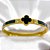 BRACELETE AÇO INOXIDÁVEL TREVO ESMALTADO DOURADO - PRETO - Imagem 2