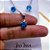 CONJUNTO COLAR E BRINCO AÇO INOX  PINGENTE REDONDO PEDRA AZUL - PRATEADO - Imagem 2