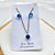 CONJUNTO COLAR E BRINCO AÇO INOX  PINGENTE REDONDO PEDRA AZUL - PRATEADO - Imagem 1