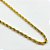 COLAR AÇO INOX 45CM CORDÃO BAIANO 3.0 MM - DOURADO - Imagem 2