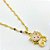 COLAR AÇO INOX 45CM PINGENTE BANHADO GATINHO CHINÊS CRAVEJADO STRASS - DOURADO - Imagem 2