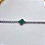 PULSEIRA AÇO INOX RIVIERA TREVO VERDE- PRATEADA - Imagem 2